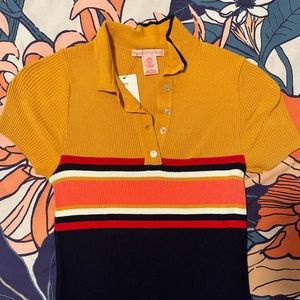 Urban Outfitters Yellow Colorblock Midi Dress | size L | Never Worn (NWT)